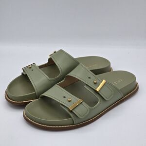 Cole Haan Marisol Women’s Adjustable Double Band Patent Leather Sandals (Ivory)